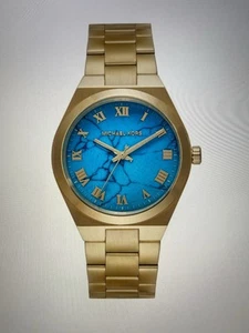 MICHAEL KORS MK7460 Lennox Turquoise Gold Ladies Watch RRP$439 BNWT & Box - Picture 1 of 24