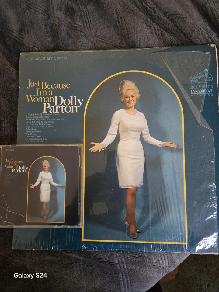 DOLLY PARTON JUST BECAUSE I'M A WOMAN- N/M VINYL.EXC.CD.1968 1st PRESSING.CD Too Foto 1 de 4