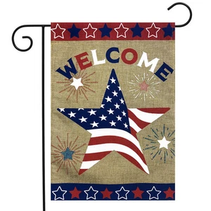 Briarwood Lane American Star Burlap Garden Flag - Picture 1 of 4