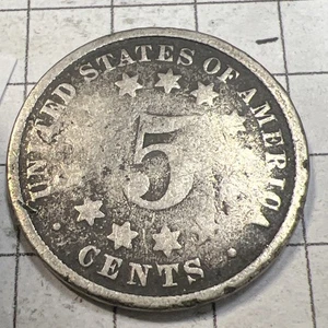 5 centavos US Shield Nickel - Fecha de desgaste - Envío gratuito - Imagen 1 de 6