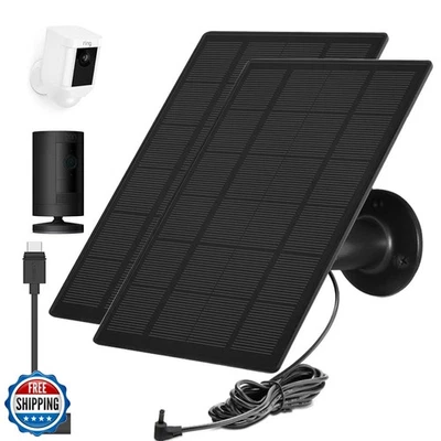 Ring Camera Solar Panel, Compatible with Ri ng Stick Up/Pro Cam Battery, Ring - Image 1 of 4