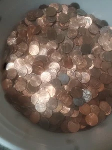 50 Pounds of Post 1982 US Pennies. Face Value $90.00 (ZINC) Total of 9000 - Picture 1 of 1