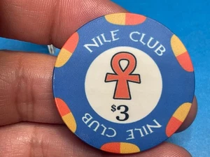 $3——-—NILE  CLUB ————CASINO CHIP-—EXCELLENT COND—-Z-3608 - Picture 1 of 3