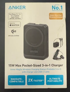 Estación de carga inalámbrica Anker MagGo 3 en 1 con empuñadura magnética para teléfono Anker, MagGo - Imagen 1 de 1