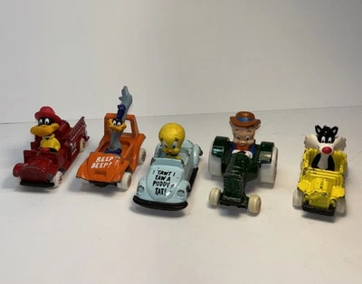 1988 Looney Tunes Ertl 压铸批量 Daffy Tweety Porky Pig Sylvester 猫车 — 第 1/4 张图片