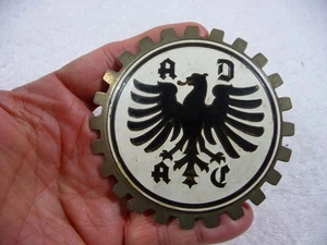 Chrome ADAC Grille Badge Plate Topper Accessory Porsche Audi Mercedes BMW - Picture 1 of 2