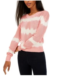 Crave Fame Juniors' Tie-Dyed Crew-Neck Sweater Pink Size Small - Picture 1 of 4