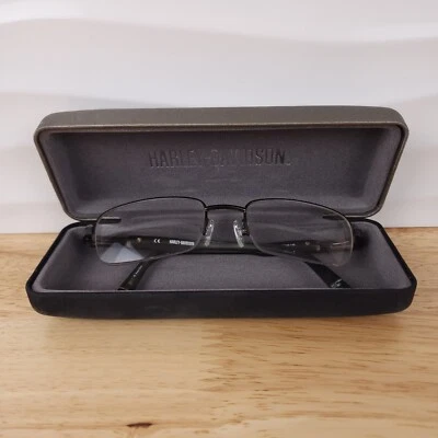Мужские полуободковые оправы для очков Harley Davidson модель 53-20-145 HD465 и чехол - Изображение 1 из 4