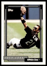 1992 Topps Baseball Card Joey Cora Chicago White Sox #302