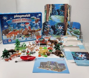 Playmobil Calendario de Adviento de Navidad 4155 Criaturas del Bosque de Papá Noel Juego Completo - Imagen 1 de 14