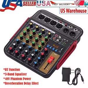 Professional 4 Channel USB Studio Audio Mixer Board BT Sound Mixing Console A1I8 - Picture 1 of 12
