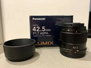 Panasonic LUMIX G 42.5mm/F1.7 ASPH./POWER O.I.S H-HS043-K Black Lens - Photo 1 sur 7