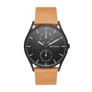 Skagen Holst Multifunction Black Dial Light Brown Band Men's Watch SKW6265 - Picture 1 of 3