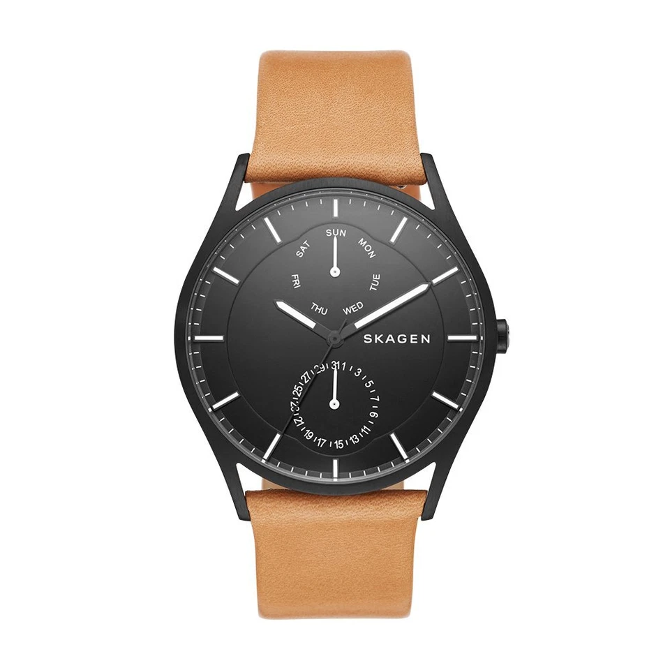 Skagen Men's Holst Multifunction Leather Watch SKW6265