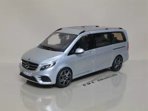 MERCEDES-BENZ V-CLASS AMG LiNE 2018 GRiGiO GREY SiLVER MiNiBUS VAN NOREV 1/18 - Foto 1 di 8