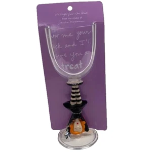 Sandra Magsamen Halloween Show Me Your Trick Kunststoff Trink Weinkelch Neu - Bild 1 von 6