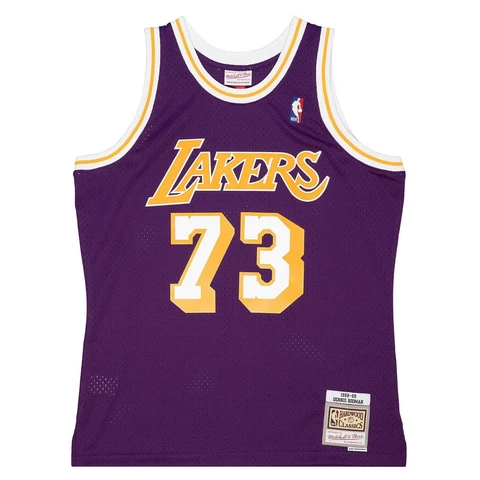 Mitchell & Ness NBA Road Jersey Lakers 1998 Dennis Rodman Purple *NEW* Cover