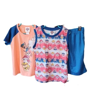 Paw Patrol Boys 3 Pc Short Set-5-Mesh Shorts-Tank Top-T-Shirt-Orange-Blue - Picture 1 of 4