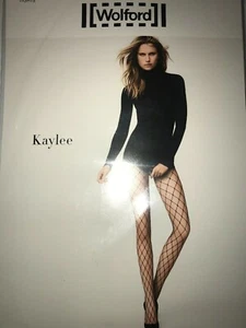 Wolford Kaylee Net Tights Size: Medium Color: Black 19172 - Picture 1 of 3