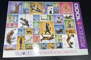 Eurographics Yoga Katzen 1000 Teile lustiges Puzzle 19 1/4 Zoll x 26 5/8 Zoll - Bild 1 von 2