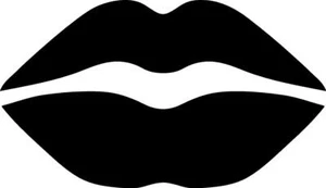 Pair of Lips Vinyl Decal - Love Symbol Sexy Car Window Holographic Option - Bild 1 von 9