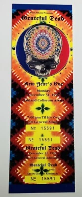 GRATEFUL DEAD Concert Ticket Oakland New Years Eve 1990 Replica Ticket - Image 1 of 4