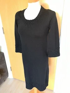 Ladies Dress Size 6 BODEN Black Knit Jumper Smart Casual Day Party - Picture 1 of 11