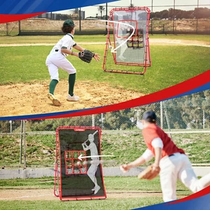 Pitch Back Baseball/Softball Rebounder Net Pitching Throwing Practice Trainer - Picture 1 of 9