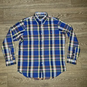 Polo Ralph Lauren angerautes Flanellhemd Herren Large mehrfarbig kariert kariert Oberteil - Bild 1 von 7