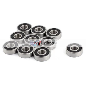 10 Pezzi 6000RS 26x10mm Metallo Schermato Scanalato Profondo Cuscinetto a Sfera Ruota Tono Argento - Foto 1 di 4