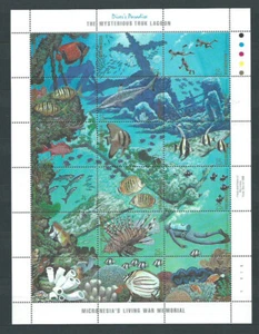 Micronesia - Mail 1988 Yvert 65/82 MNH Fauna Marina. Fish - Picture 1 of 1