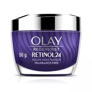 Olay Night Cream Regenerist Retinol 24 Moisturiser, 50 g (free shipping world) - Picture 1 of 5