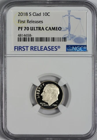 2018 S Clad Roosevelt Dime NGC PR70 Ultra Cameo - First Releases! Cover