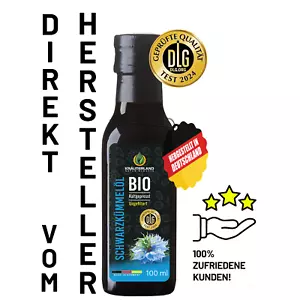 KRÄUTERLAND Bio Schwarzkümmelöl UNGEFILTERT 100ml, kaltgepresst vom Hersteller - Bild 1 von 11