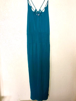 Vestido BILL BLASS Talla 0 2 4 2XS Extra Pequeño XS Sin Mangas Correas Verde Azulado Largo Foto 1 de 4