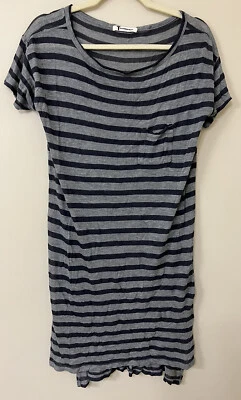VESTIDO CAMISETA A RAYAS T ALEXANDER WANG - GRIS - XS Foto 1 de 4
