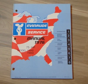 1976 Evinrude 75hp Service Manual Outboard 75 hp Repair Shop - Picture 1 of 1