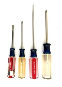 4 Small Craftsman Screwdrivers in Different Sizes~~Phillips & Slotted~~4.5-6.5" - Picture 1 of 6
