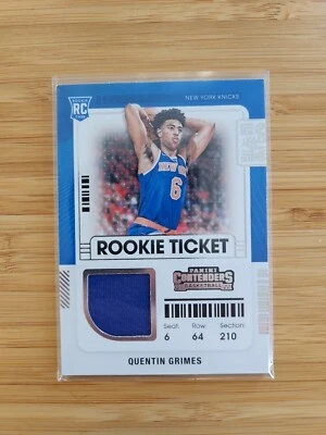 Quentin Grimes 2021-22 Contenders Rookie Ticket Jersey RTSQGR New York Knicks RC - Image 1 of 2
