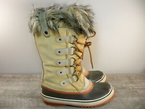 Sorel Womens Joan of Arctic Snow Wheat Waterproof Leather Boots NL1540 Size 7