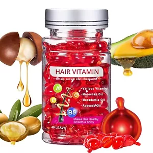 No Rinse Hair Treatment Serum, Hair Repair Vitamin Oil Capsules for Women & Men - Picture 1 of 7
