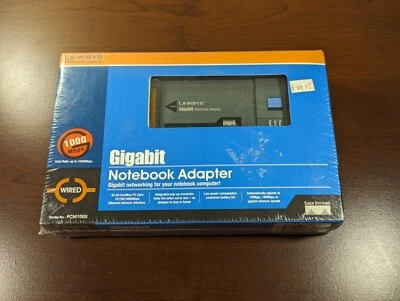 SEALED New Linksys 32-bit CardBus PC Gigabit Notebook Adapter PCM1000 - Image 1 of 4