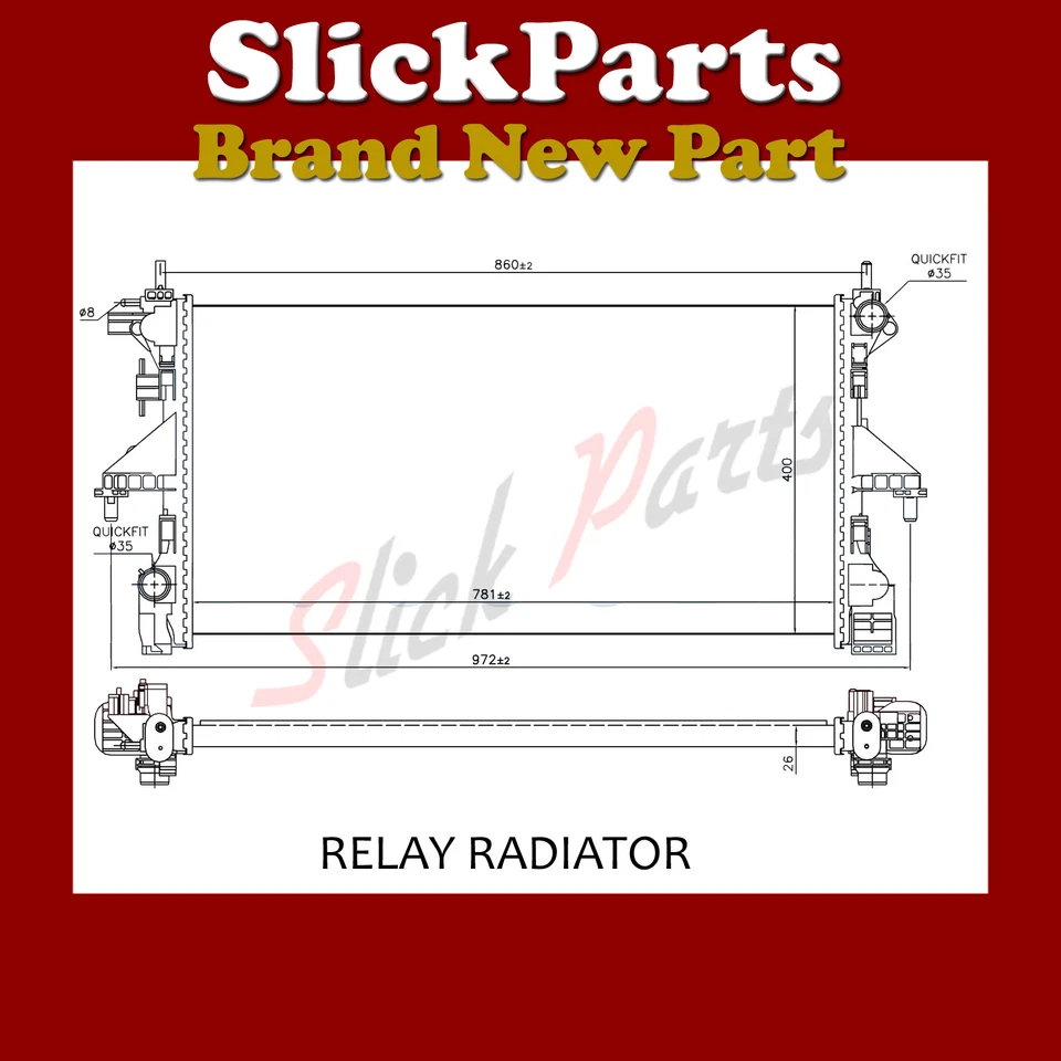 FIAT DUCATO RADIATOR 2.3 JTD 2015 2016 2017 2018 2019 (EURO 6) - Image 1 of 1