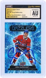 Juraj Slafkovsky Canadiens Signed 2022-23 Upper Deck Dazzlers #DZ-88 CGC 10 Card - Picture 1 of 3