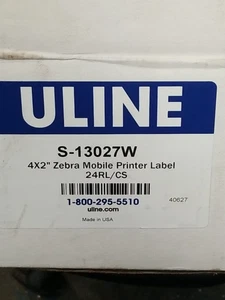 10 Rolls UlineMobile Printer Labels 4"X2" For Zebra S-13027W Partial Case - Picture 1 of 3