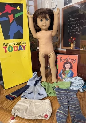 American Girl Beautiful Lindsey Doll Including Rare Red Beaded Hairpin - Image 1 of 4