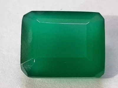Natural EGL Certified 8.17 Ct Emerald Cut Onyx Loose Gemstone Foto 1 de 4