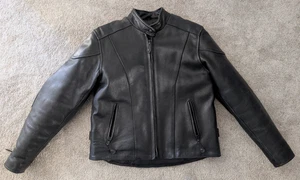River Road Leather Motorcycle Jacket Removeable Liner Womens Large; w/Neck Warm - Picture 1 of 23