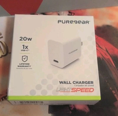 Pure Gear Light Speed 20W USB-C Universal Fast Wall Charger White - Image 1 of 3