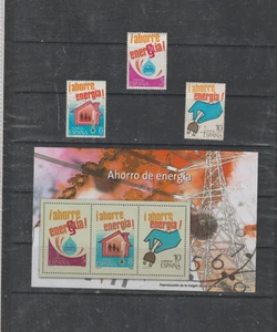 España Ahorre Energia Serie y hojita Recuerdo de emisión año 1979 (HF-558) - Foto 1 di 1